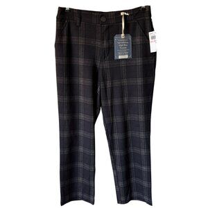 Democracy Ab Solution High Rise Ponte Trouser Sz 10 Mold & Hold Windowpane Plaid